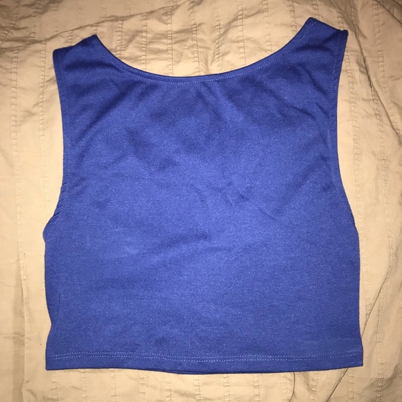 Reversible Navy Crop Top - new without tags - Picture 2 of 5